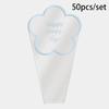 50pcs Portable Flowers Packaging Plastic Bags Transparent Bouquet Wrapping Paper  Wedding Party