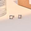 Rainbow Diamond Square Earrings Hollow Screw Earrings