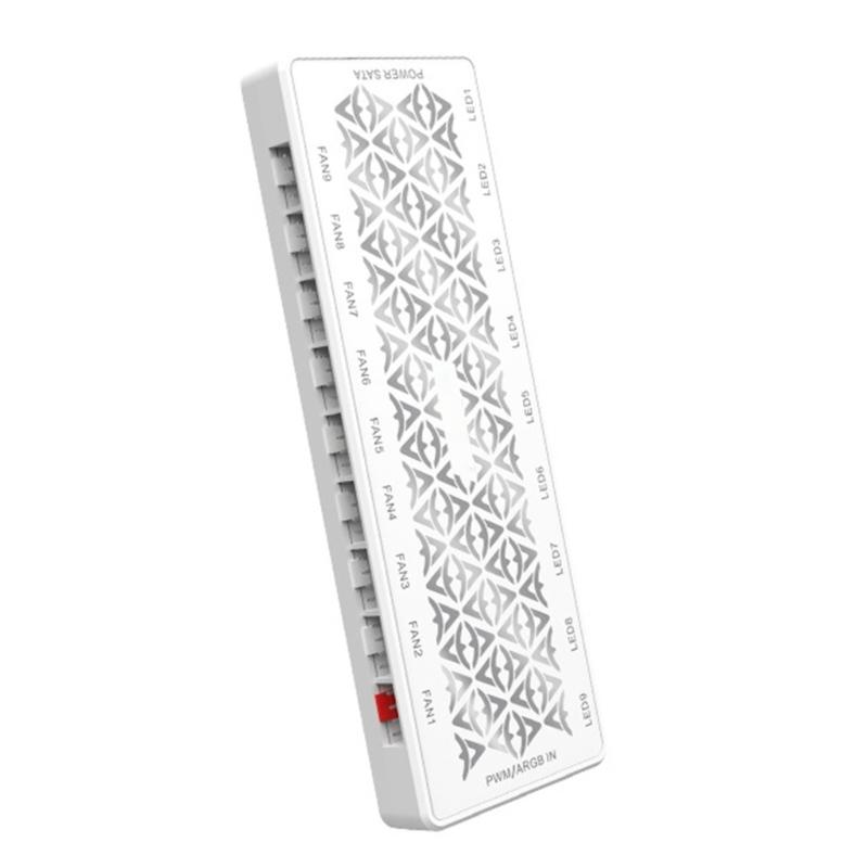 1-9 портов 2 в 1 ARGB + PWM Fan HUB 5V 3Pin ARGB Chassis Fan Controller Expansion Adapter
