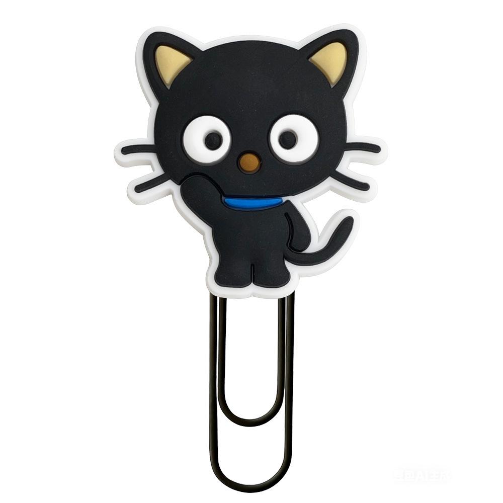 Креативная закладка с мультяшными персонажами Sanrio: Разноцветные большие скрепки для бумаги для офиса