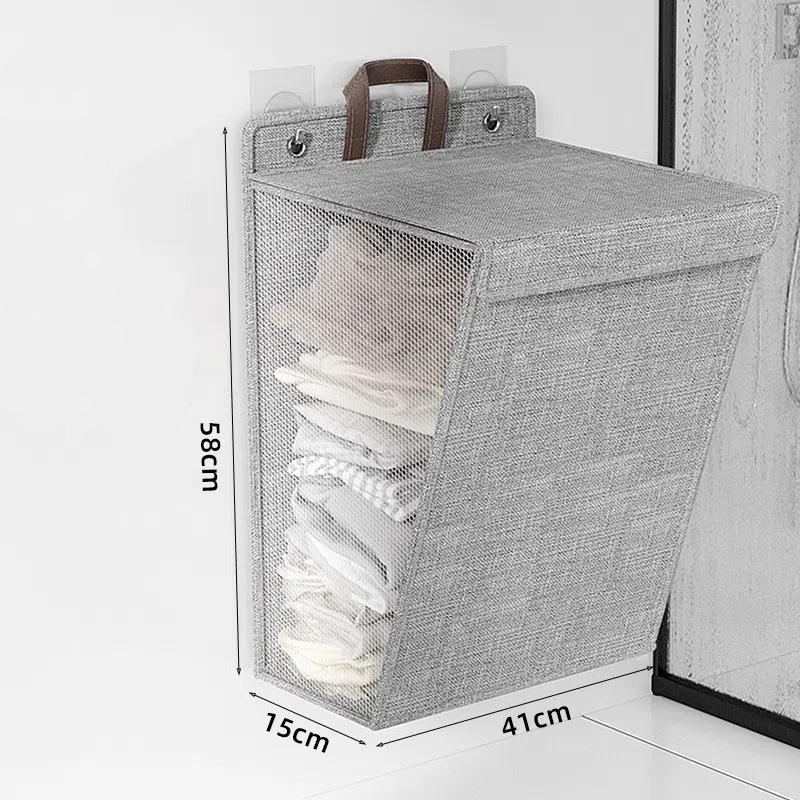 Foldable Household Dormitory Multifunctional Organizing Storage Large Capacity Wall-mounted Clothes Storage Basket