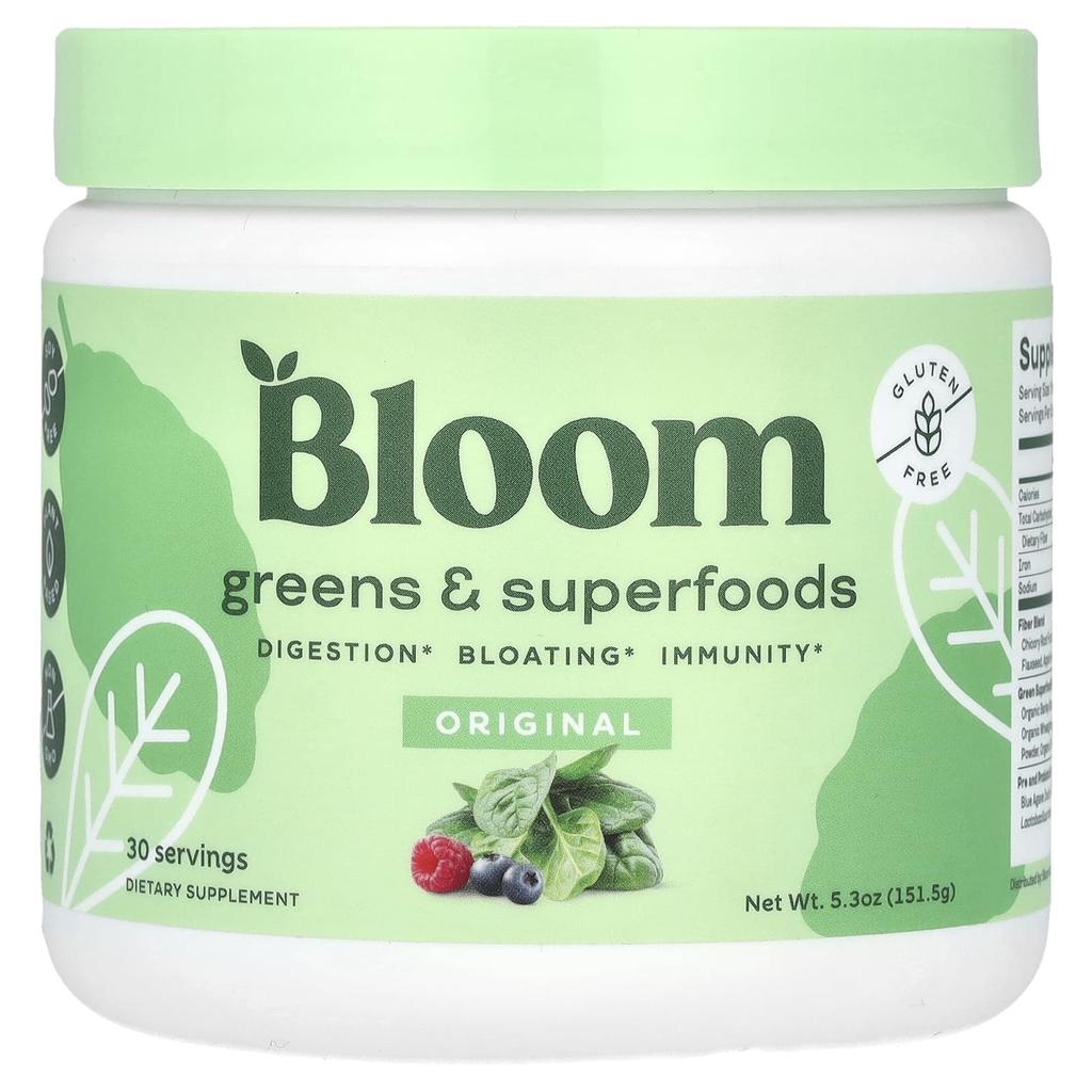 BLOOM Green & Superfood, Original, 5.3 Oz (151.5 G)