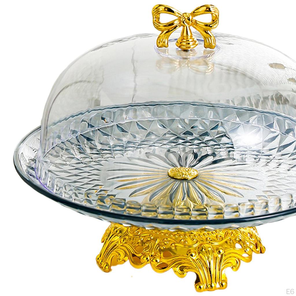 Подставка для торта, десертная тарелка, небьющийся круглый поднос, сервировочное блюдо для закусок и кексов