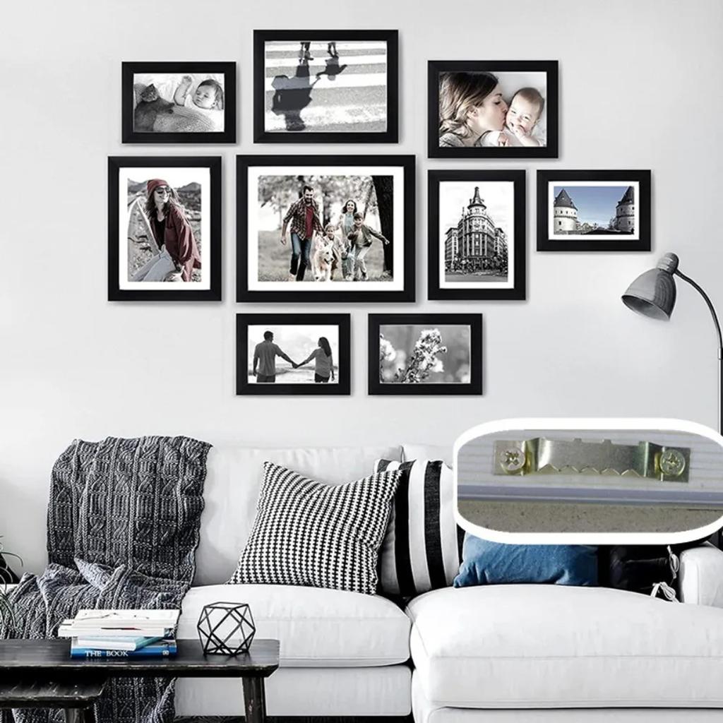 Пилообразный подвес для фоторамки, для подвешивания фотографий на стену, для масляной живописи, для зеркала, пилообразные крючки с винтами