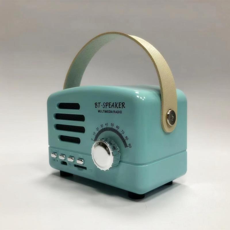 Ретро мини-FM-радио, классический FM-приемник, винтажный Bluetooth-динамик, тяжелый бас, сабвуфер, TF-плеер, перезаряжаемые радиоприемники в подарок