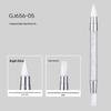 Multifunctional Nail Art Tool: Double-Ended Silicone Pen for Carving, Mixing, Applying Magic Mirror Powder