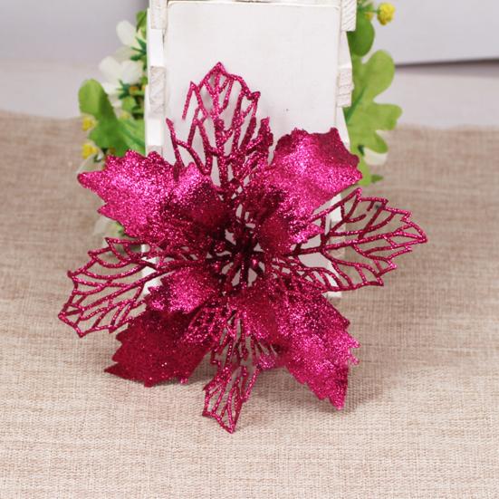 Искусственный рождественский цветок, тонкое мастерство, широкое применение, многоразовый модный искусственный цветок реального прикосновения для вечеринки