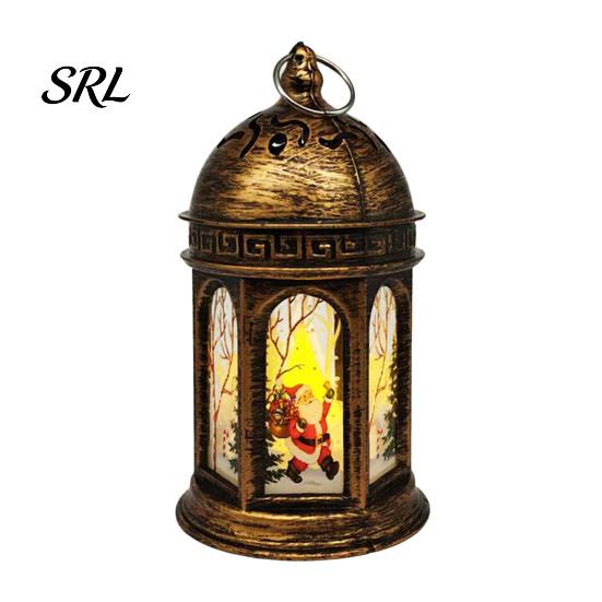 Retro Decorative Lamp Christmas Lantern Night Light, Battery Operated LED Lamp, Flickering Non Heating Bedside Flame Flameless Hanging for Home