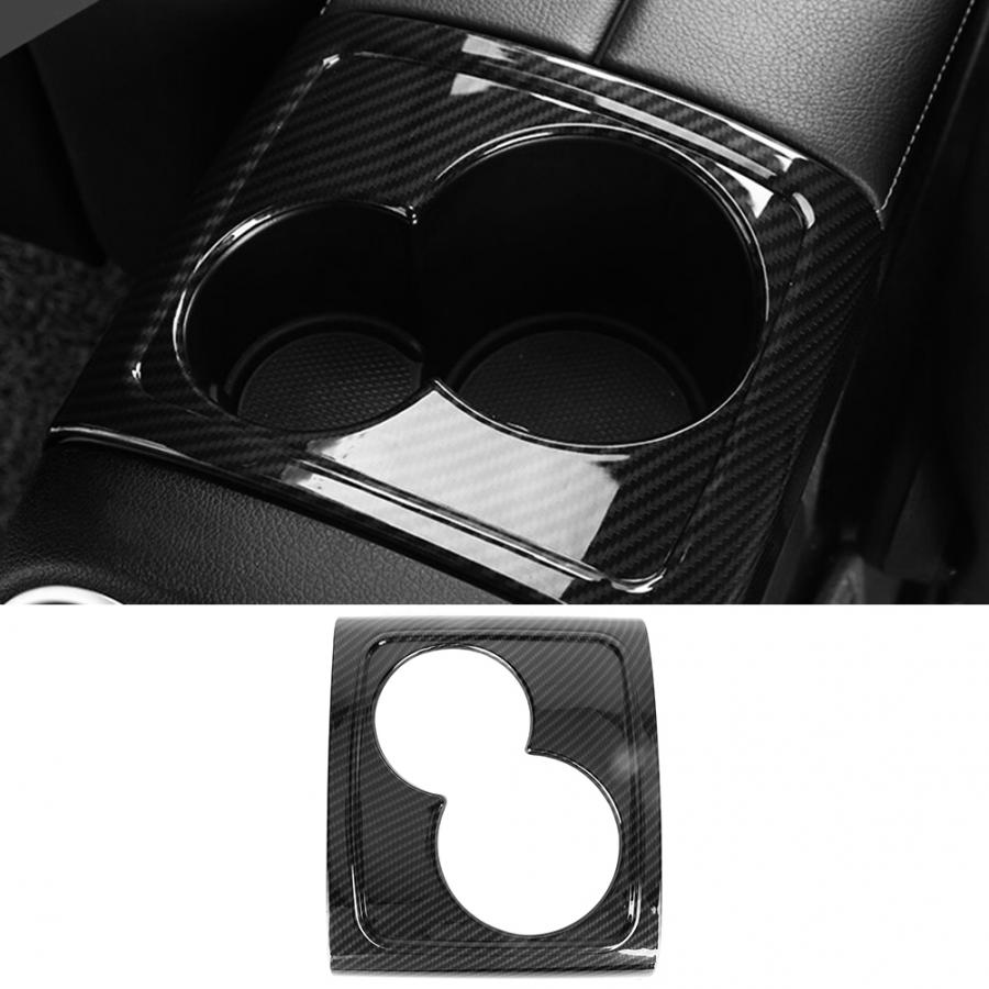 Для Mercedes edes Benz W213 E Class 2016 2017 Интерьер ABS Хромированная крышка рамы подстаканника заднего ряда