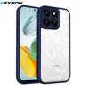 KEYSION Прозрачный чехол для телефона для HONOR X7d 5G Мягкий силикон+ПК Прозрачная противоударная задняя крышка для телефона для Huawei Honor 400 Smart 5G