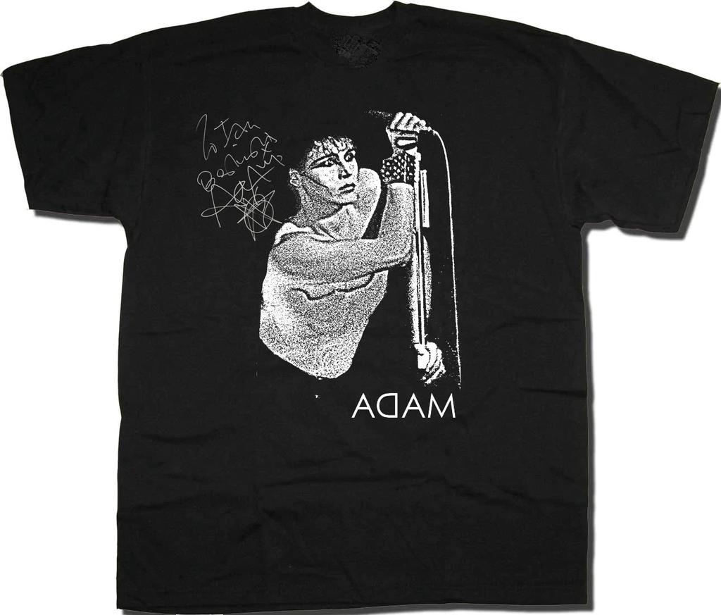 Винтажная черная хлопковая футболка Adam Ant In Music Tour, полный размер, классическая