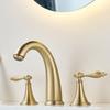 Nordic Style Basin Faucet 3 Holes Bathroom Sink Faucet Deck Mounted Cold Hot Vintage Mixer Taps Bathtub Faucet