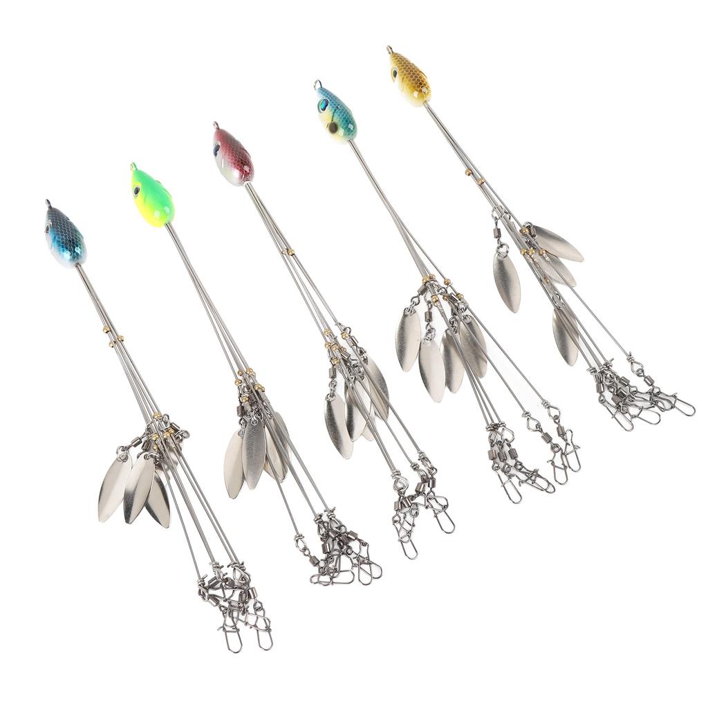 5 шт. рыболовные снасти приманки нержавеющая сталь нержавеющая высокая гибкость зонтик рыболовный комплект снасти для Bas