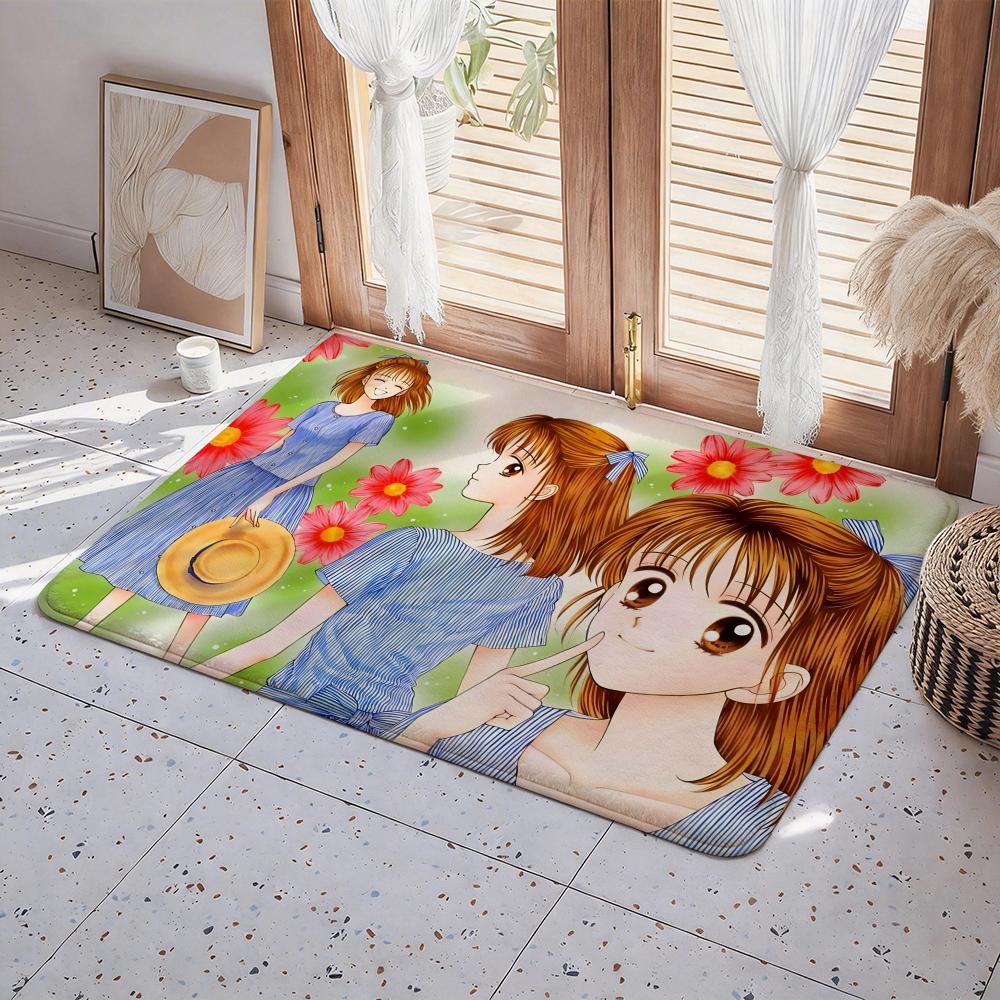 Anime K Kodomo no Omocha Floor Mat Eco Flannel Doormat Non Slip Odorless Indoor Floor Rug Soft Short Plush Home Mat