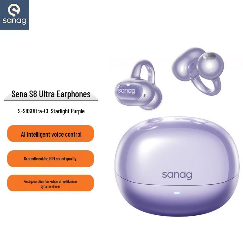 SANAG S8S Ultra Bluetooth-наушники с клипсой