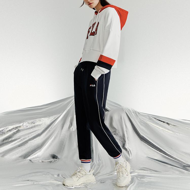 Fila Fusion Манжеты Баскетбольные Повседневные Вязаные Ретро Спортивные Штаны Женские Низ Черный T11W042611F-BK