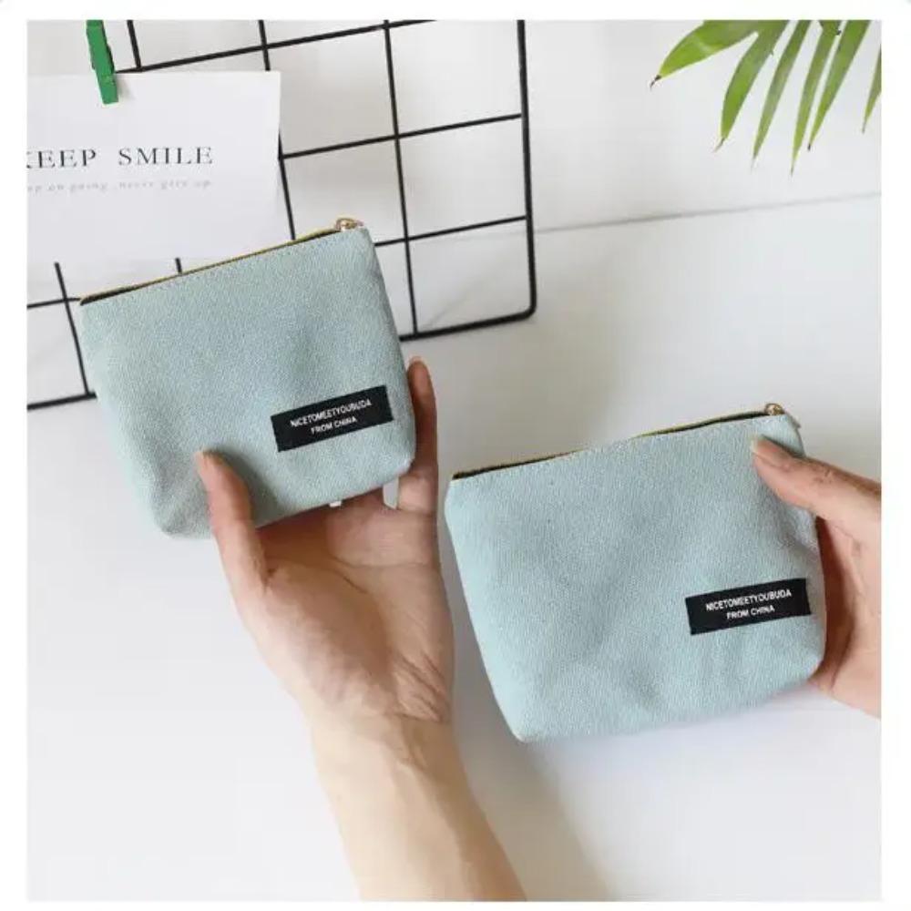 Мини-сумка для помады, холщовая косметичка в корейском стиле, кошелек для мелочи для женщин