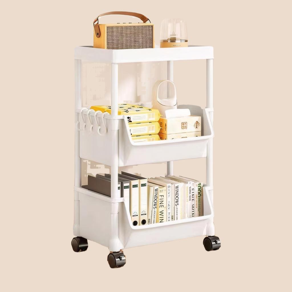 Тележка Книжная полка Кухонный стеллаж для хранения Кухонный уголок Узкий щелевой шкаф для хранения Ванная комната Гостиная Домашний органайзер