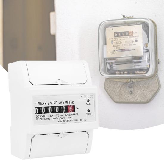 DDS548C 30-100A 230 В рельсовый счетчик электроэнергии широко используемый счетчик практический счетчик электроэнергии бытовой