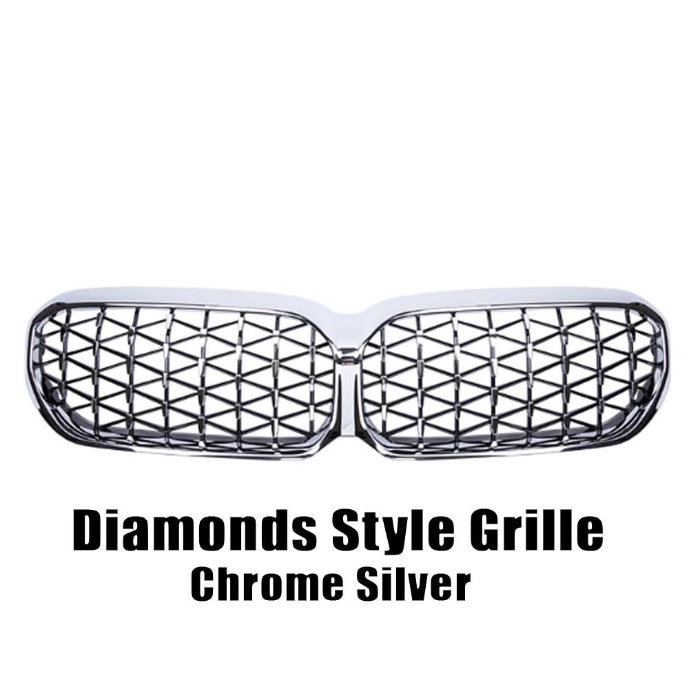 XVIP Двухсекционные глянцевые черные решетки переднего бампера для BMW 5-й серии G30/G31 2021-2025 530i 540i Верхние решетки в однорядном стиле