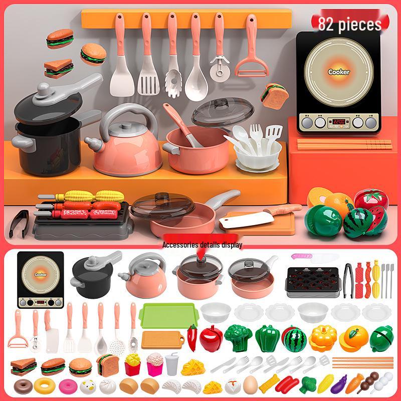 Детский игровой кухонный набор: Веселье с готовкой и нарезкой фруктов