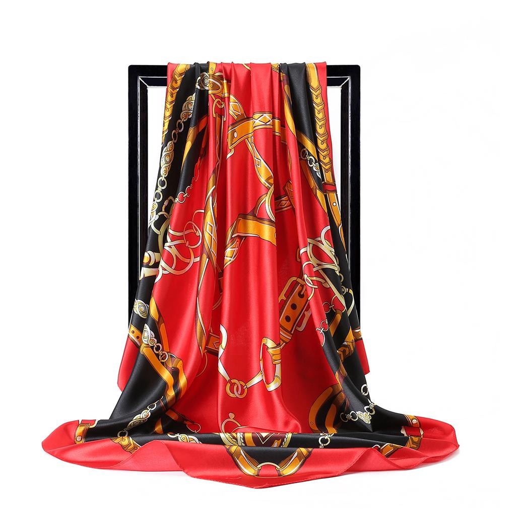 Vogue Foulard Satin Square Silk Scarf Scarfs High Quality 1PC 90*90cm Shawl Scarves Elegant Popular Women