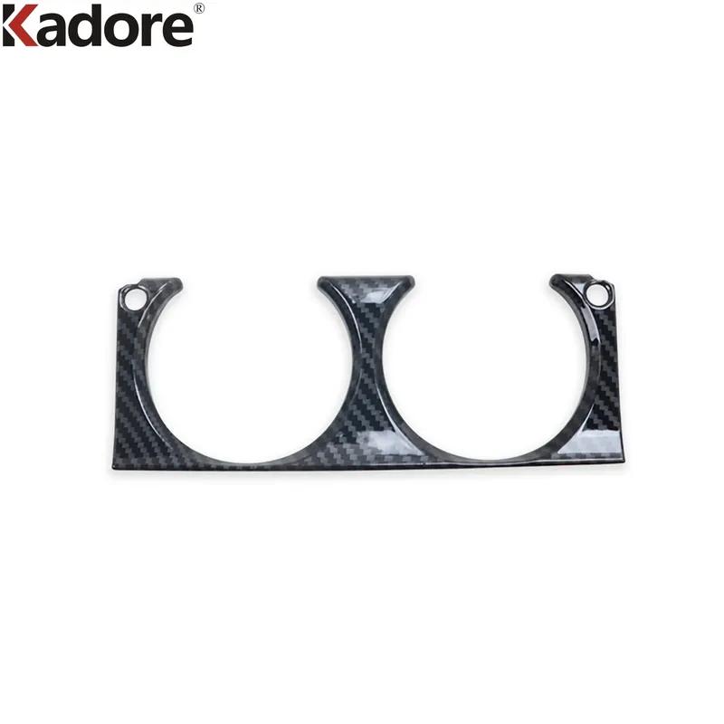 Car Center Console Water Cup Holder Frame Cover Trim For Toyota Sienna    Carbon Fiber Interior Moulding Accessories
