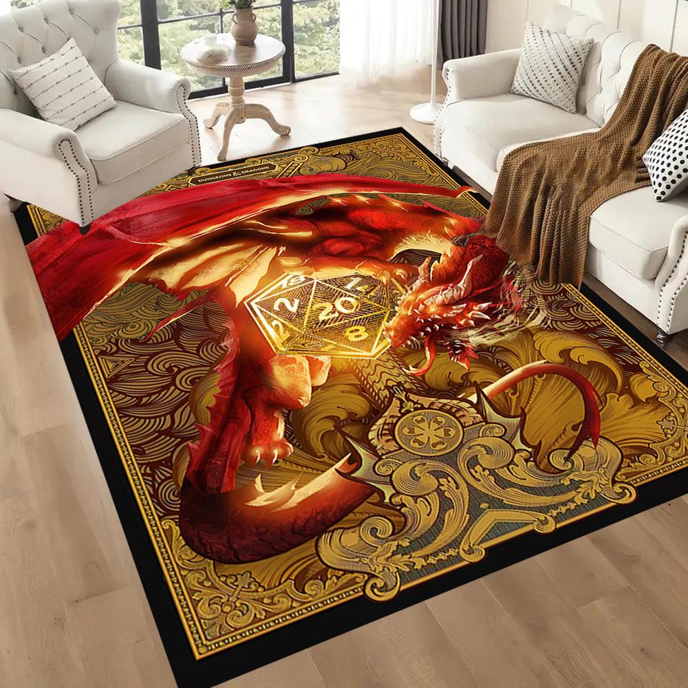 Dungeons & Dragons Floor Mat Design for Dining Room Kitchen Balcony Living Rooms Antislip Carpet Office home decor Spiritual Gift