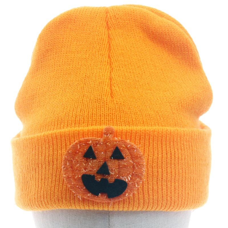 Children's Hats Halloween Pumpkin Skull Bat Knitted Wool Hat Baby Baby Autumn Winter Warm Hat
