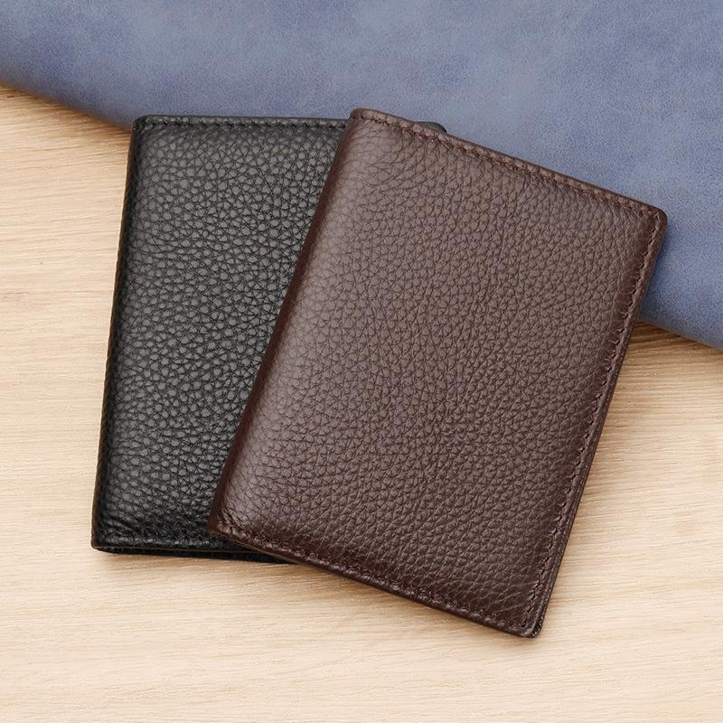 Двойной держатель для визитных карточек, кошелек для удостоверений личности Windows, документы, кошелек для мужчин, блокировка Rfid, кредитная карта