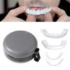Портативный футляр для зубных протезов Yousheng со съемным зеркалом, герметичный компактный контейнер для хранения зубных протезов для брекетов