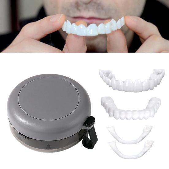 Портативный футляр для зубных протезов Yousheng со съемным зеркалом, герметичный компактный контейнер для хранения зубных протезов для брекетов