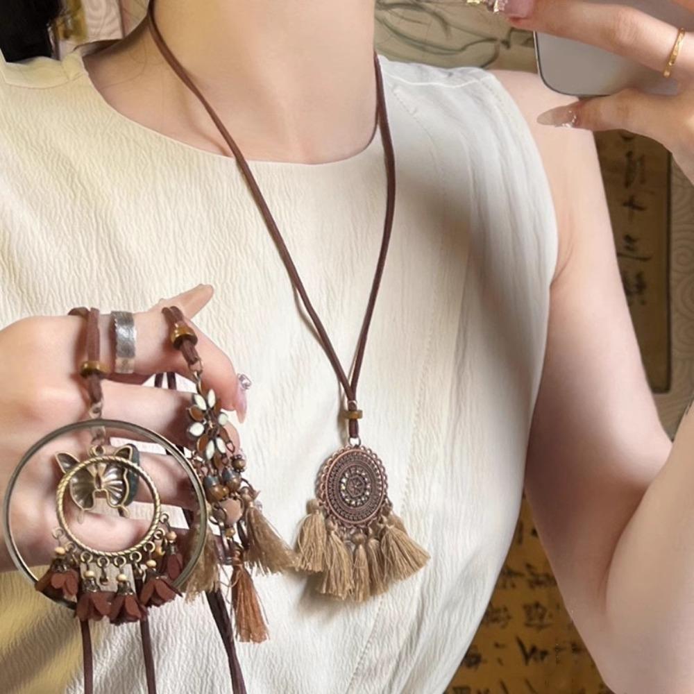 Originality Sweater Chain Bohmian Style Necklace Fashion Long Tassel Necklaces