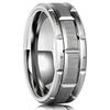 8MM Black Stainless Steel Men's Wedding Steel Rings Black Blue Red Gold Groove Beveled Edge Black Brushed Rings Men Wedding Band