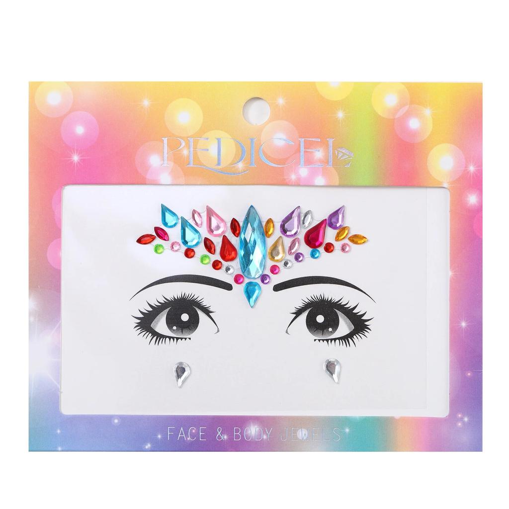 Colourful Kids Makeup Face Stickers Crystal Diamonds Gemstones Girls Women Holiday Glitter Party Self Adhesive Eye Face Tattoos