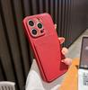 Кожаный держатель для карт со стикером под личи для чехла iPhone 13/14/15/16 Pro Max со слотом для карт