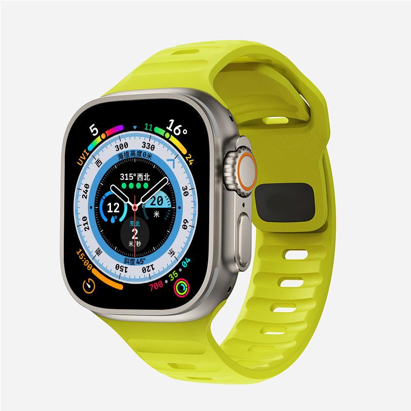 Спортивный ремешок для Apple Watch Ultra 8 7 Series 49MM 45MM Мягкий силиконовый резиновый ремешок для часов для iWatch 6 5 4 3 2 1 42MM 44MM Браслет