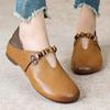 Women's Retro Handmade Genuine Leather Low-Cut Soft Sole Shoes