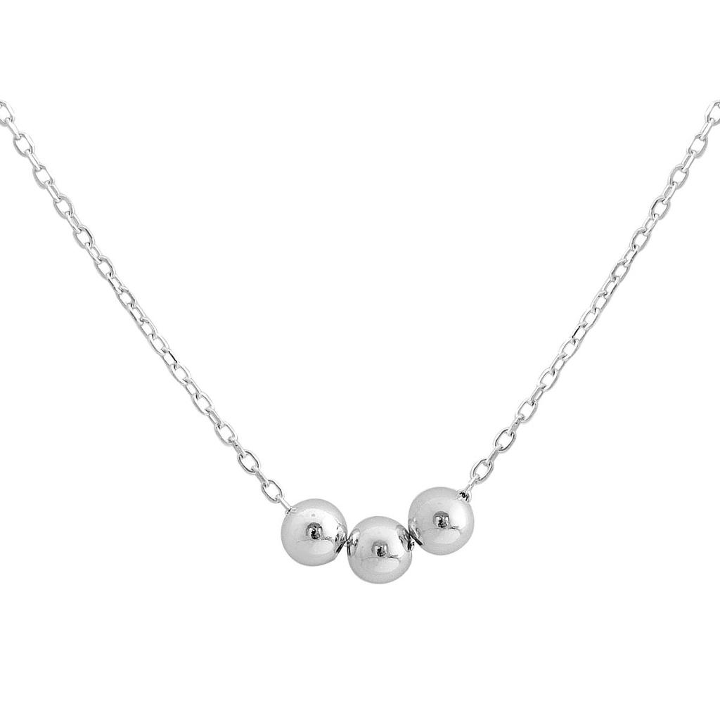 Серебряное колье с без камней, вес изделия 2,54 гр (2215479)