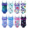 Kids Girls Swimsuit One-piece Surfling Swimwear Printed Swimsuits Pattern Swimming Bathing Suit Gymnastics Leotard