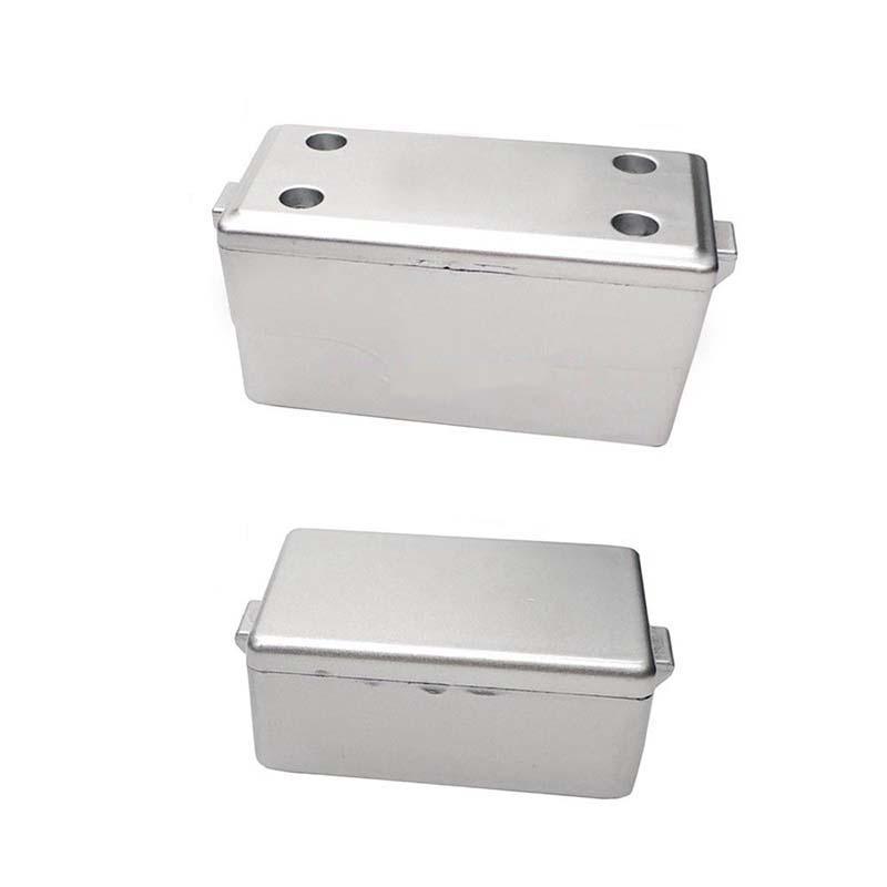 Реалистичный серебристый декоративный ящик для инструментов из твердого пластика для 1/10 RC краулеров, комплект из 2 штук