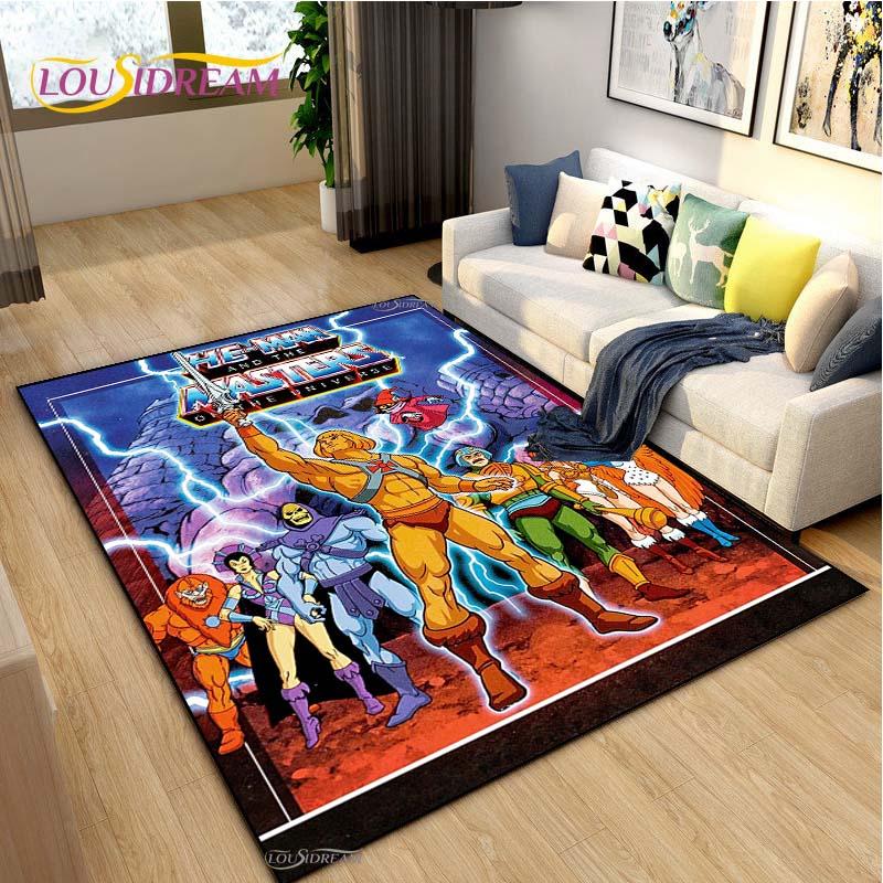 He-man masters Cartoon Carpet for Living Room Bedroom Rug Kitchen Kids Door Unslip Floor Mat Birthday gift photography props Rug
