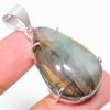 Labradorite Handmade 925 Sterling Silver Jewelry Pendant 1.73" W8g71