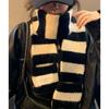 Soft Winter Scarf Striped Shawl Wrap Retro Long Scarves  Women