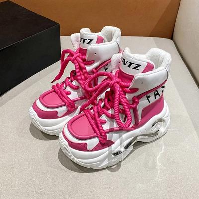 Модные 8 см Зимние Массивные Ботинки для Женщин Толстый Плюшевый Теплый Снег Ботильоны Клинья Кожа Высокая Платформа Кроссовки Женские Мотоциклетные Ботинки