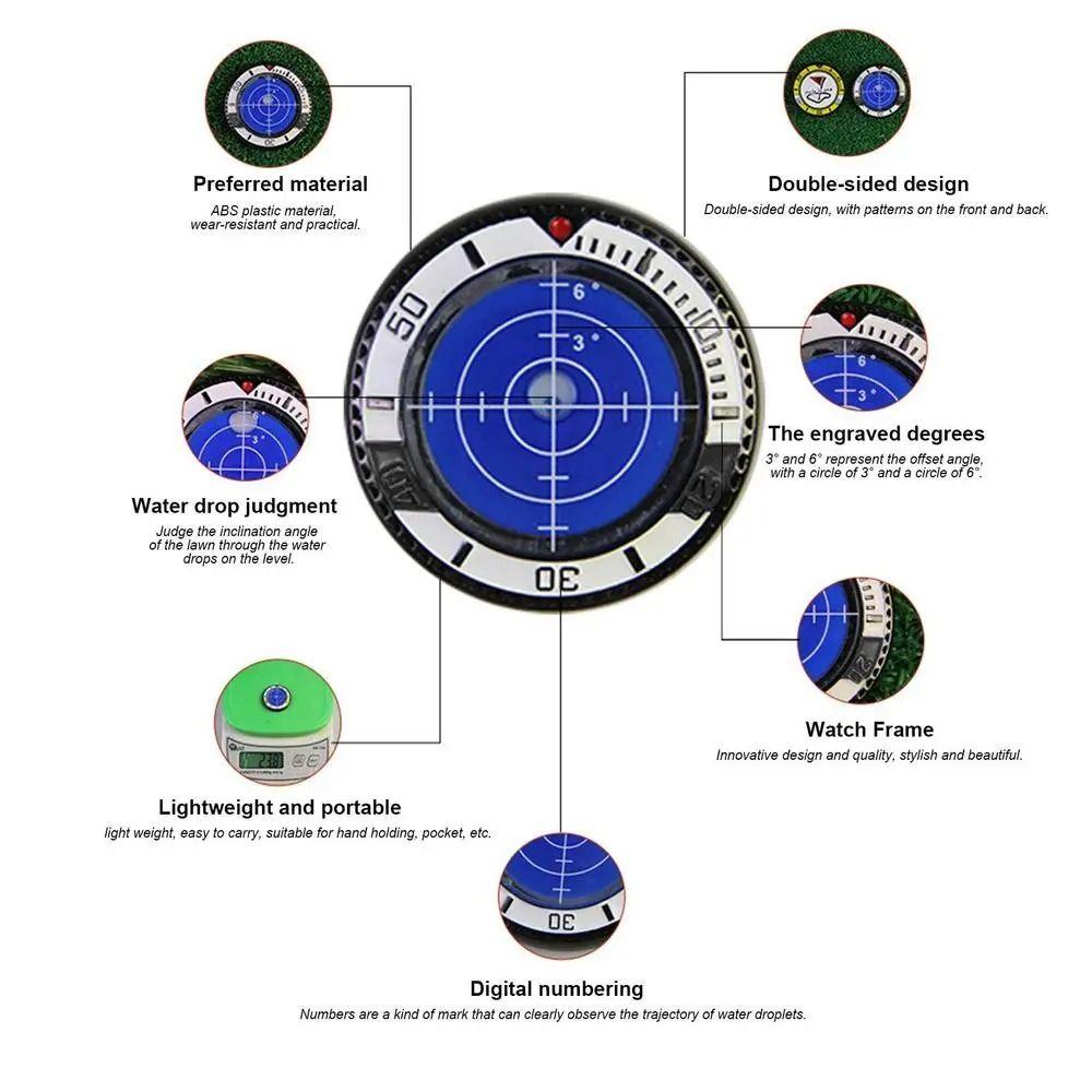 High Precision Golf Tools Leveler Ball Marker Golf Spirit Level Golf Slope Meter Gift for Golfers