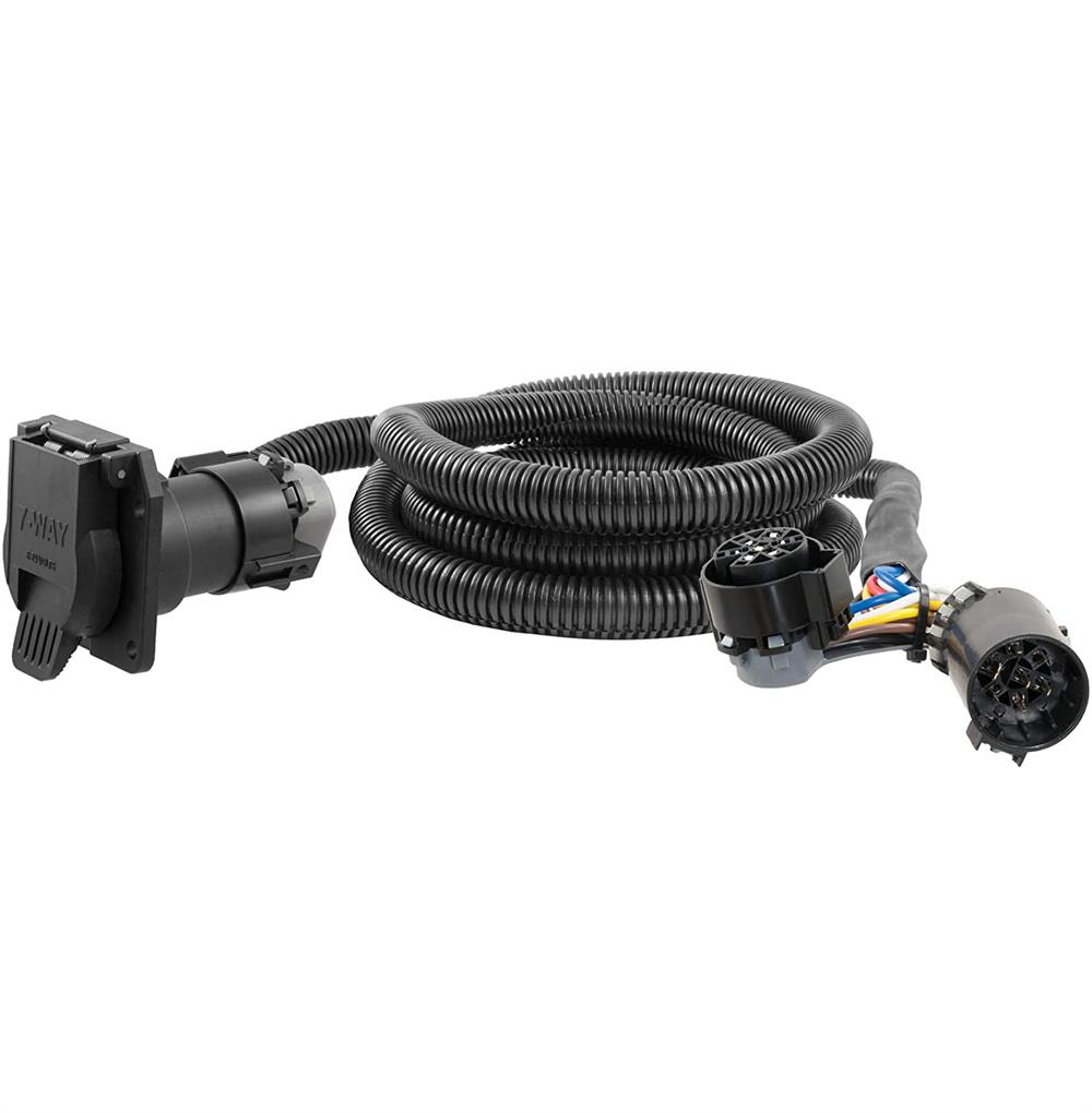 7-Foot Vehicle-Side Truck Bed 7-Pin Trailer Wiring Harness Extension For Select