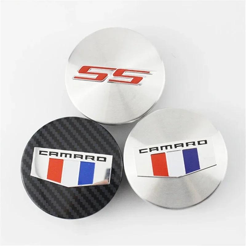 Modification for Chevrolet CAMARO SS Logo Corvette 4PCS 68mm Car Wheel Center Covers ABS Tires Hub Caps Replaced Decoration