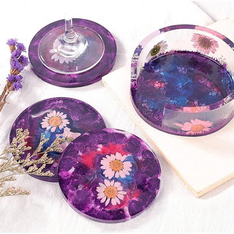 Силиконовая форма для подстаканника для DIY рукоделия - Круглые и квадратные варианты