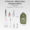 Portable Travel Utensils Set 9pcs Stainless Steel Camping Kitchen Cookware Set Kitchenware for